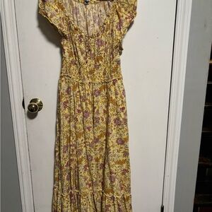 Old Navy Yellow Floral Maxi Dress